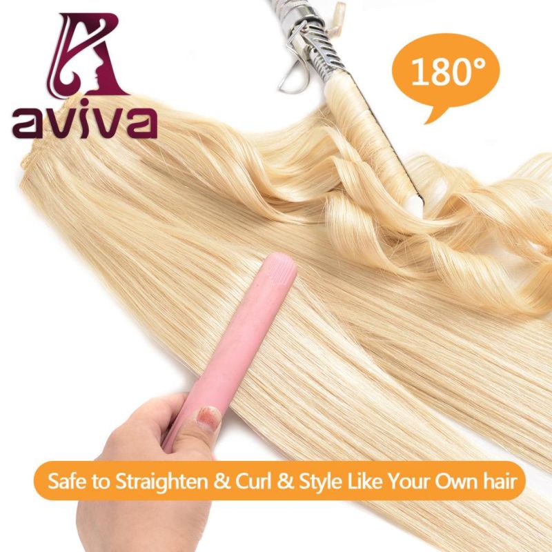 Human Hair Extension Clip in Hair Extensions 7PCS for Full Head (AV-CHL07-14-613)