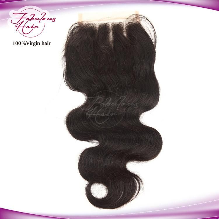 14 Inch 4X4 HD Brazilian Body Wave Middle Part Lace Closure