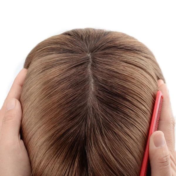 Lw5555 French Lace with Silk Top Natural Hair Wigs for Women