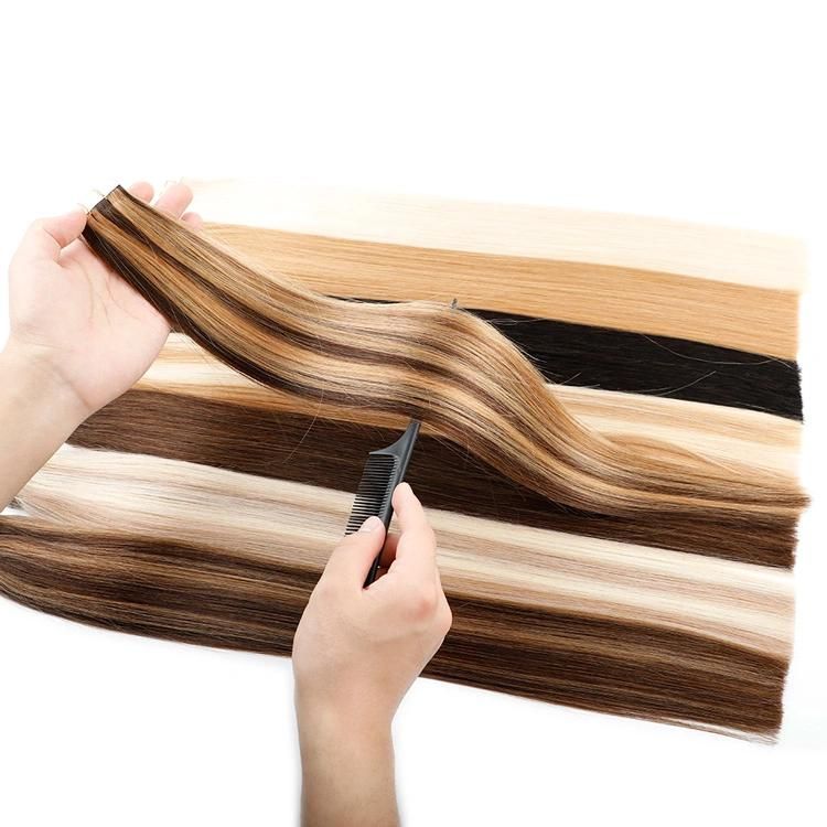 Mini Tape in Real Human Hair Extensions, Tangling Free 100% Human Hair Extension.