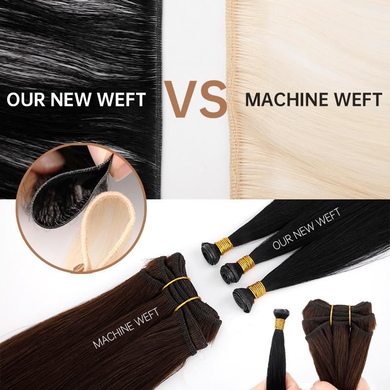 100g Straight Hair Weft Extension Black Brown Blonde 100% Real Brazilian Hair Sewing Machine Weave Extensions Human Hair Weft