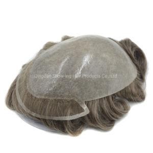 Customized Swiss Lace Front Men Toupee Hairpiece