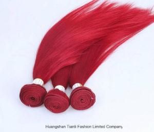 Remy Hair Extension Brazilian Human Hair Extensions -Red