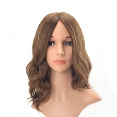 Long Hair Long Layer Light Brown Tone Wavy European Hair Jewish Wig