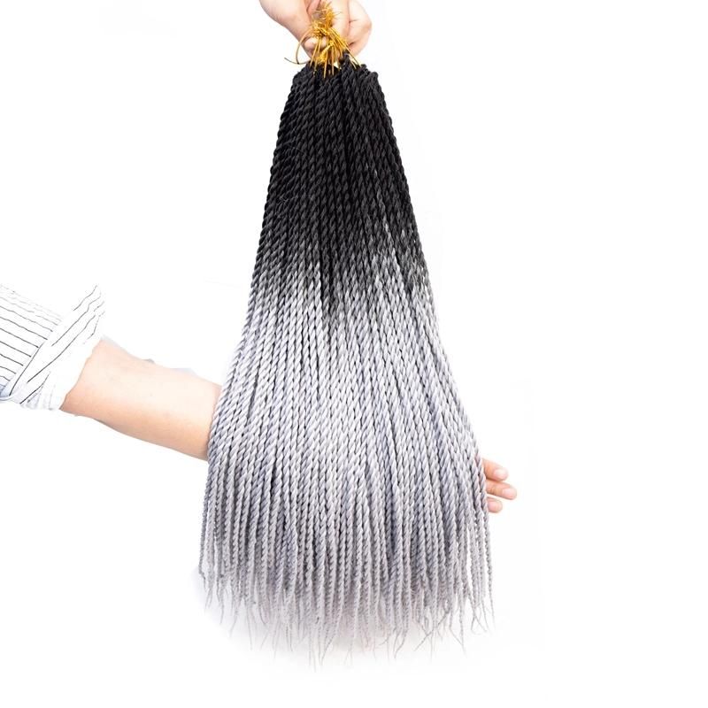 Ombre Blonde Senegalese Twist Crochet Braiding Hair High Temperature Fiber Hair Extensions