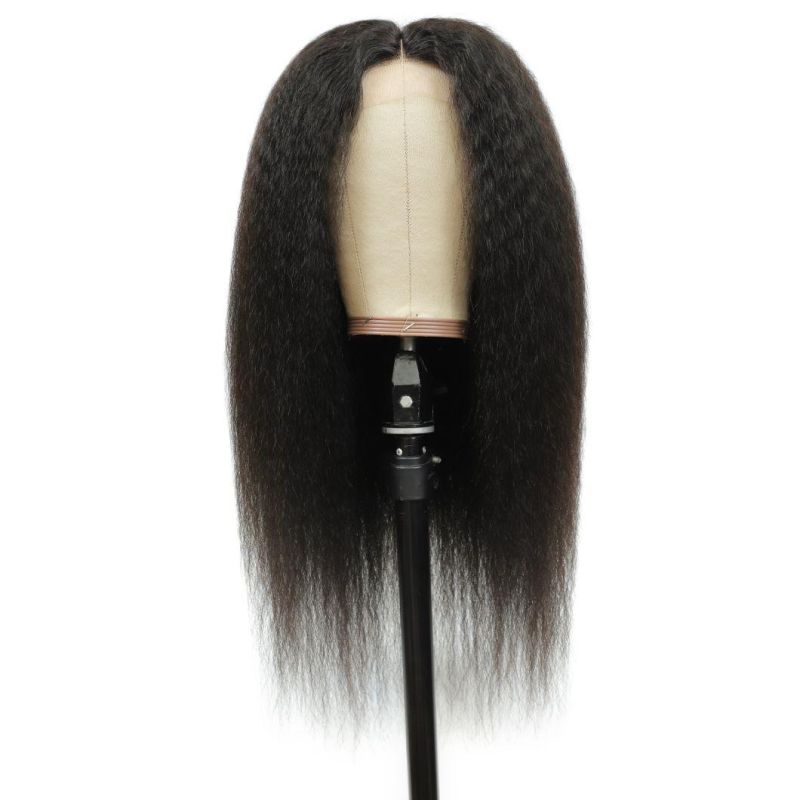 Kbeth 4X4 Lace Frontal Wig 10′′-30′′ Black Yaki Straight Hair for Black Girls Gift Brazilian Virgin Wigs