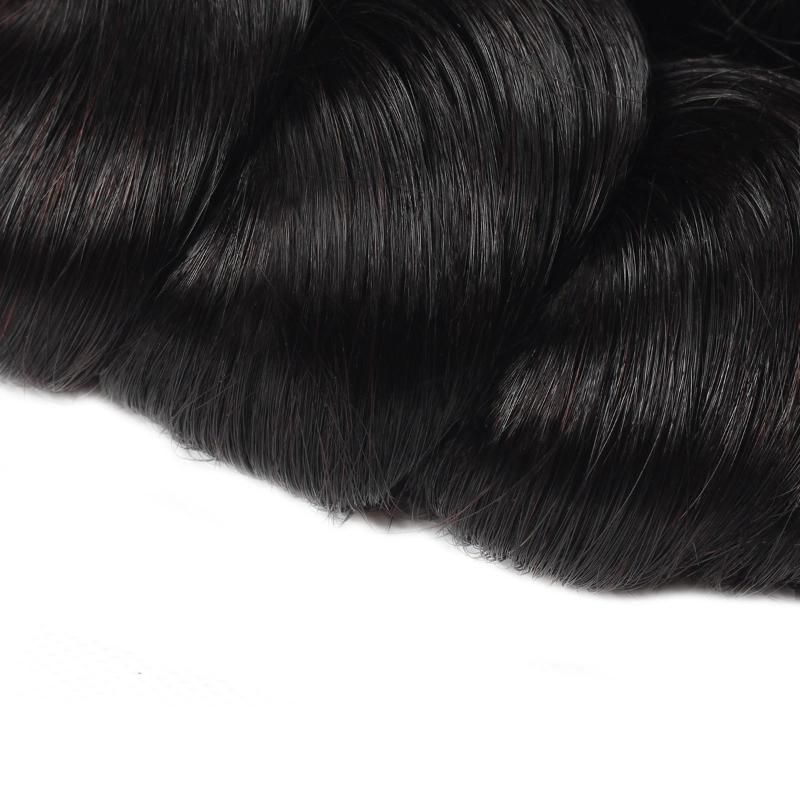 China Wholesale Black Comfortable Soft Loose Wave Hair Weaving 100% Natural Human Hair