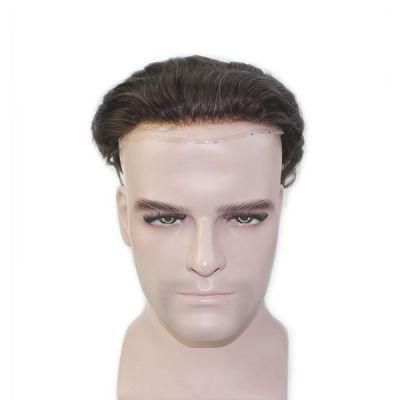 Real Human Hair - High Quality Undetecable Men&prime;s Toupee - Swiss and French Lace