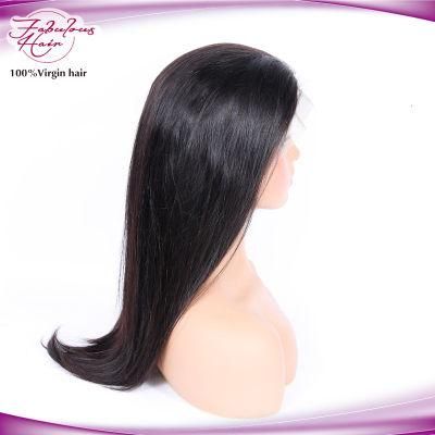 Natural Remy 100% Human Hair Straight Lace Front Brazilian Wigs