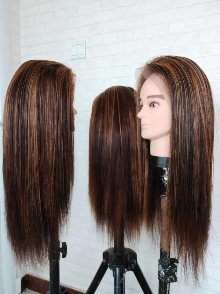 Piano Color 4#/30# Lace Front Human Hair Wigs for Women Pre Plucked Ombre Straight Lace Front Wig Remy Brazilian Hair Wigs