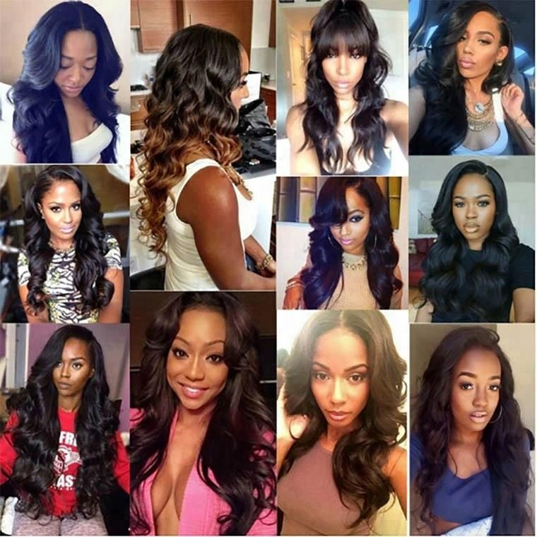 100% Peruvian Human Hair Extensions 6+1 Remy Human Hair Packet Bundles