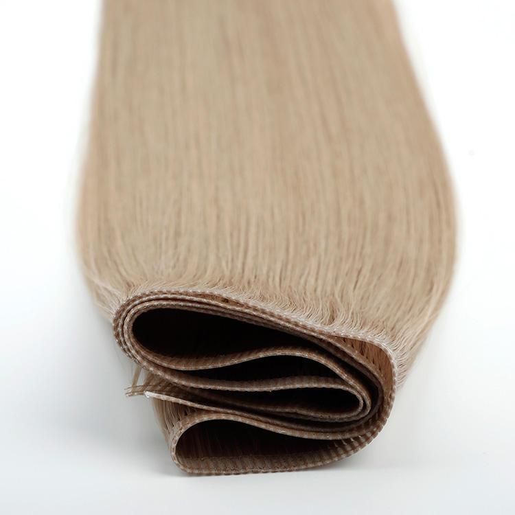 2022 Flat Weft Remy Hair, New Product Indial Remy Blonde Invisible Weft Hair Extension.