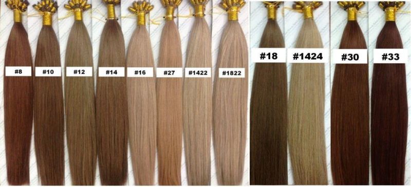 Full Cuticles Double Drawn Remy Human Hair Utip Russian Human Hair Extension