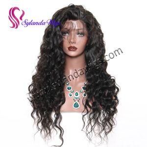 Sylandawigs #1b Remy Full Lace Human Hair Wigs Loose Wave Human Hair Wig with Free Shipping