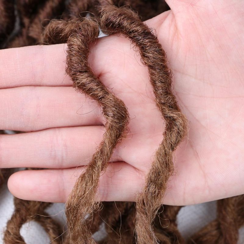 18inch 24 Strands/Pack Gypsy Faux Locs Curly Ends Crochet Braiding