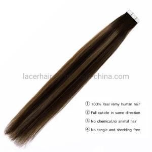 R#4-27-27 Wholesale Remy Virgin Brazilian Hair One Donor 100% Human Tape Hair Extensions