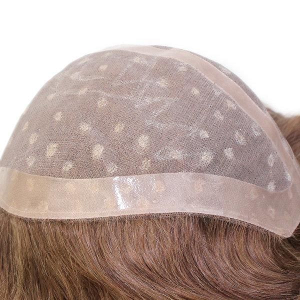 Lw964 Highlight Remy Short Curly Natural Human Hair Replacement for Women