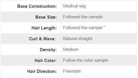 Anti-Slip Hair Replacement Custom Made Design Medical Wig