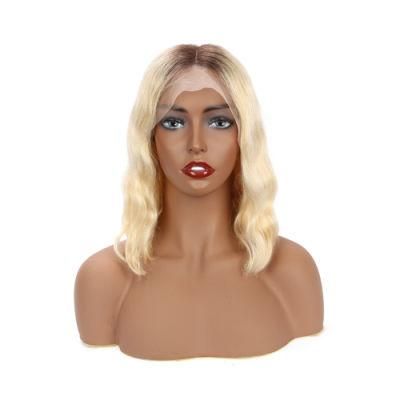 613 Blonde Bob Wig 13*4 Short Body Wave Lace Front Wig Brazilian Human Hair Black Women Remy Hair