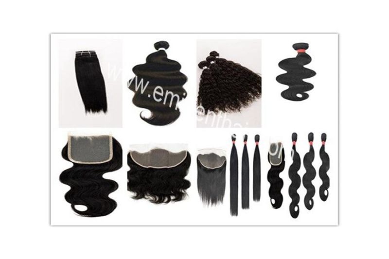 Double Drawn Virgin Human Hair Clips Hair Extenion