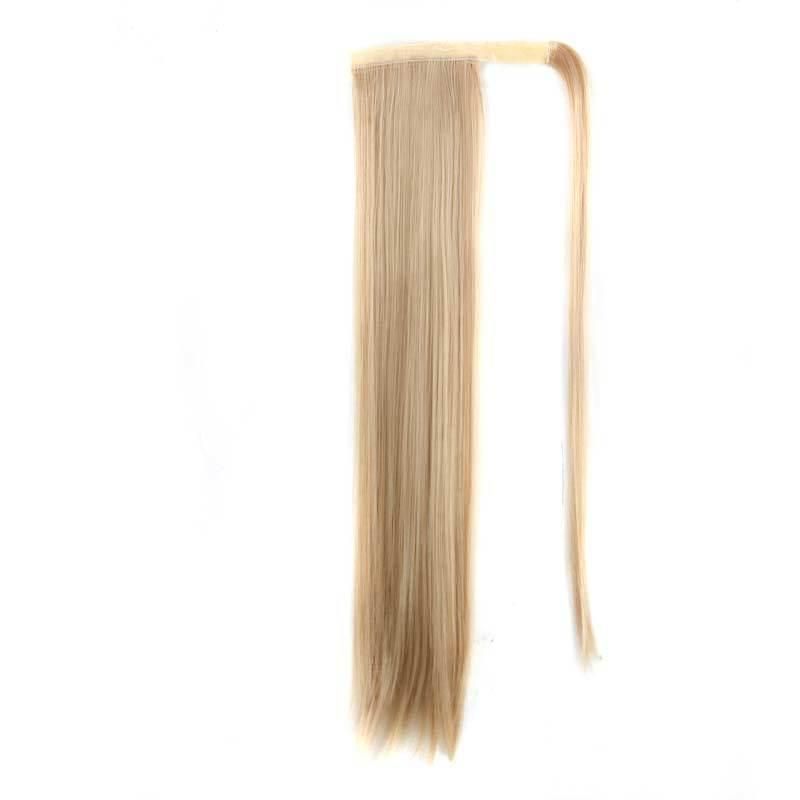 24inch Ombre Blond Silk Long Straight Ponytail Hair Extension Wholesale