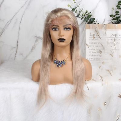 Blonde 30inch Ombre Bone Straight Brown 13X4 Transparent Lace Highlighted Wigs