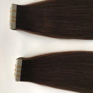 2# Silky Straight PU Tape Skin Weft Virgin Remy Human Hair Extensions