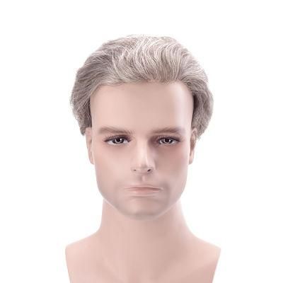 High Quality Real Human Hair - Men&prime;s Custom Made Toupee Wigs - Fine Welded Mono