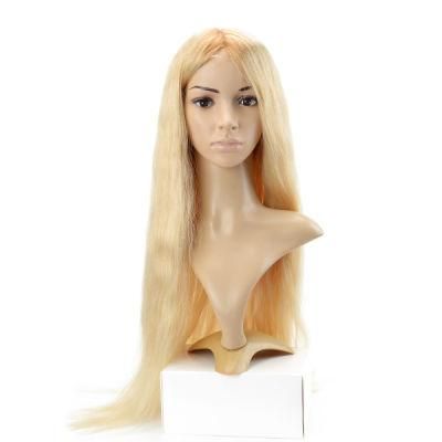 Full French Lace Hairpiece Silk Top Long Human Virgin Hair Wig for Women