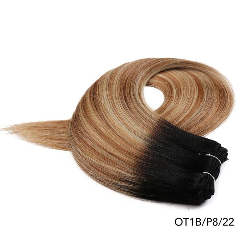 Ombre Straight Human Hair Weaves Bundle 10"-30" Blond Brazilian Human Hair Bundles Virgin Remy Hair Extensions