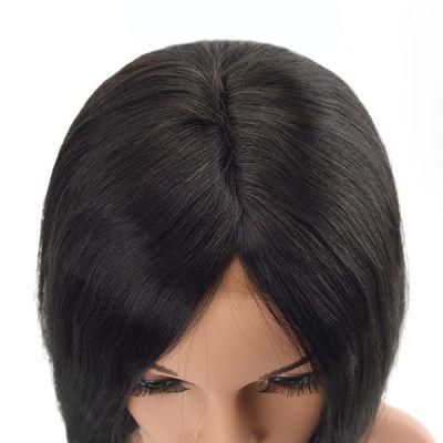 Black Color Bob Style Women Natural Hair Toupee