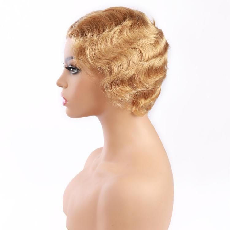 Wholesale Remy Natural Human Hair Wigs Pixie Cut Short Wig #27
