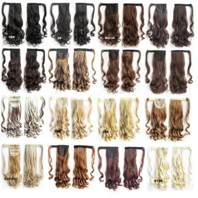 Body Wavy Synthetic Magic Paste Ponytail Clip in Hair Extension