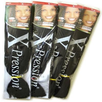 100% Kanekalon X-Pressions Jumbo Braid Synthetic Hair Extension for Salon