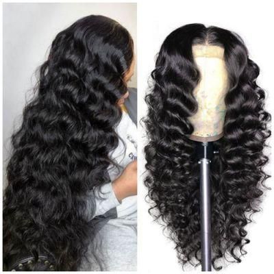 Kbeth Wholesale Deep Wave Curly Lace Front Wigs Brazilian 100% Virgin Human Hair Transparent HD Lace Frontal Wig for Black Women