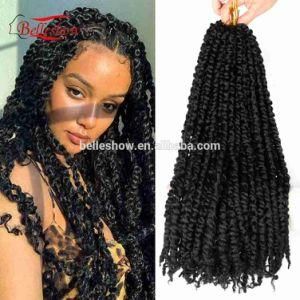 Belleshow 18inch 15 Colors New Fashion Freetress Hair Crochet Braid Braids for Afro Women Passion Twist Hair