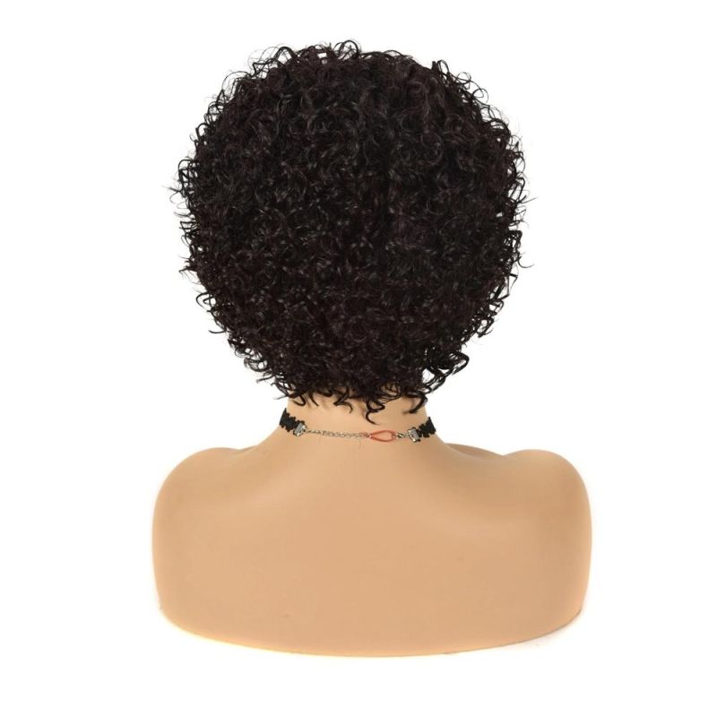 Kbeth Kinky Curly Bob Wig for Ladies Fashion 8 Inch Sexy Remy Human Hair Bouncy Short Wigs From China Factory