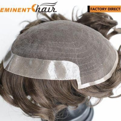 Lace Front Human Hair Men&prime;s Toupee