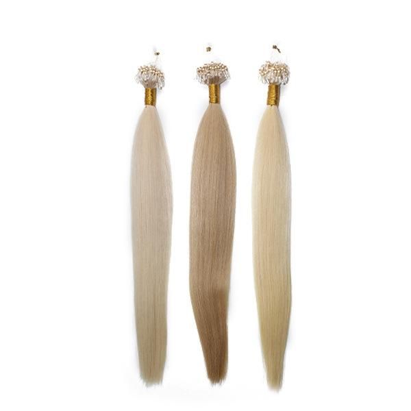 Blonde and Straight Micro-Loop Hairpiece for Women