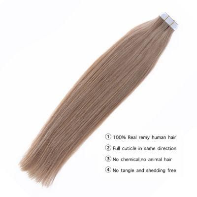 Popular Cuticle Human Hair 40PCS Invisible Skin Weft Red Blonde Ombre Cheap Russian Tape Hair Extensions Remy Human Hair