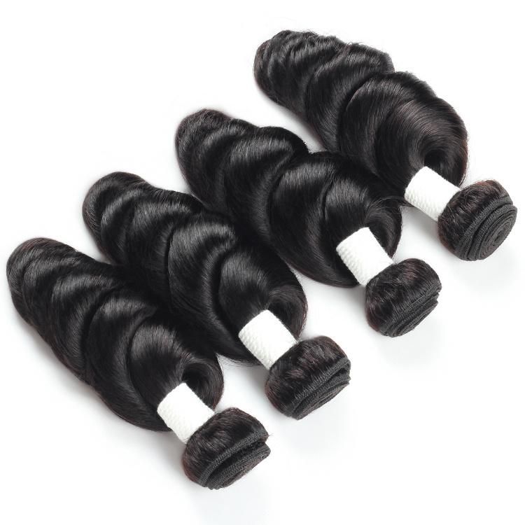 Non Remy Loose Wavy Human Hair Bundles Virgin Hair Weft Wholesale