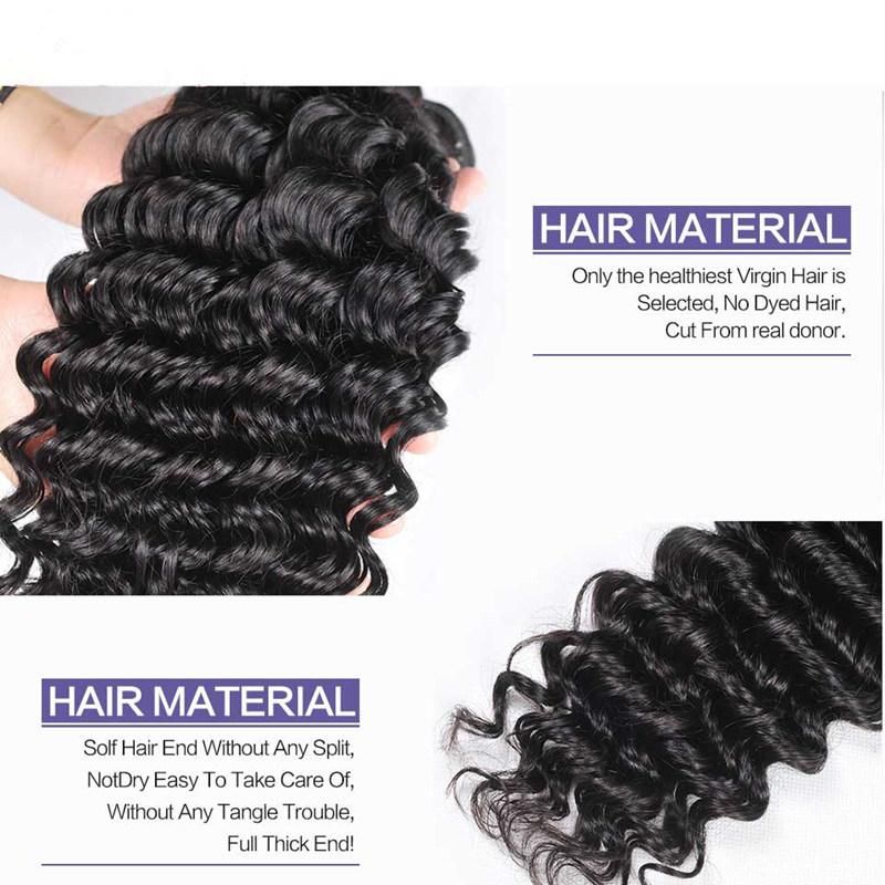 Wholesale 10A Grade Brazilian Deep Wave Virgin Human Hair Weft