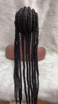 Long Braided Wigs Synthetic Hair 1b/27 Glueless Braided Wig