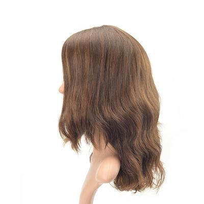 Long Hair Long Layer Light Brown Tone Wavy European Hair Women Hair Systems
