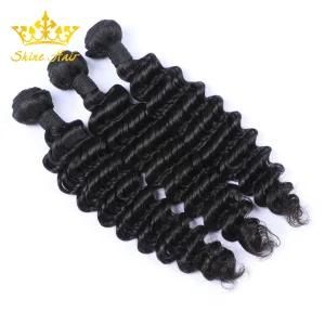 High Quality Human Hair 18inch Deep Wave in Natural Black Color