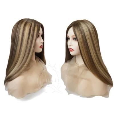 18 Inch Silk Top Wig Sheitel Jewish Wig Kosher Top Lace Front Lace Lace Frontal Customized Human Hair Wigs