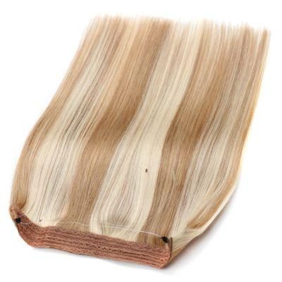 Factory Wholesale Double Drawn Luxy Human Hair Fish Thread Hair Extensions