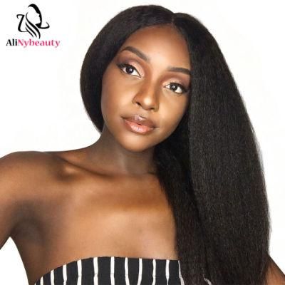 Chinese Virgin Hair Lace Front Kinky Straight Human Hair Wig