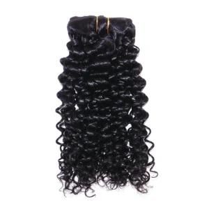 Indian Jet Black Jerry Curl Clip-in 100% Human Hair