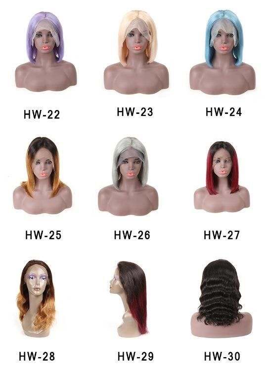 Length 8-14inch Bob Wigs Human Hair Lace Frontal Wigs